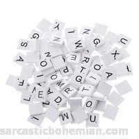 Zeaya 100Pcs Set Wooden Colourful Scrabble Tiles Mix Letters Varnished Alphabet Scrabbles White White B074V4HS93